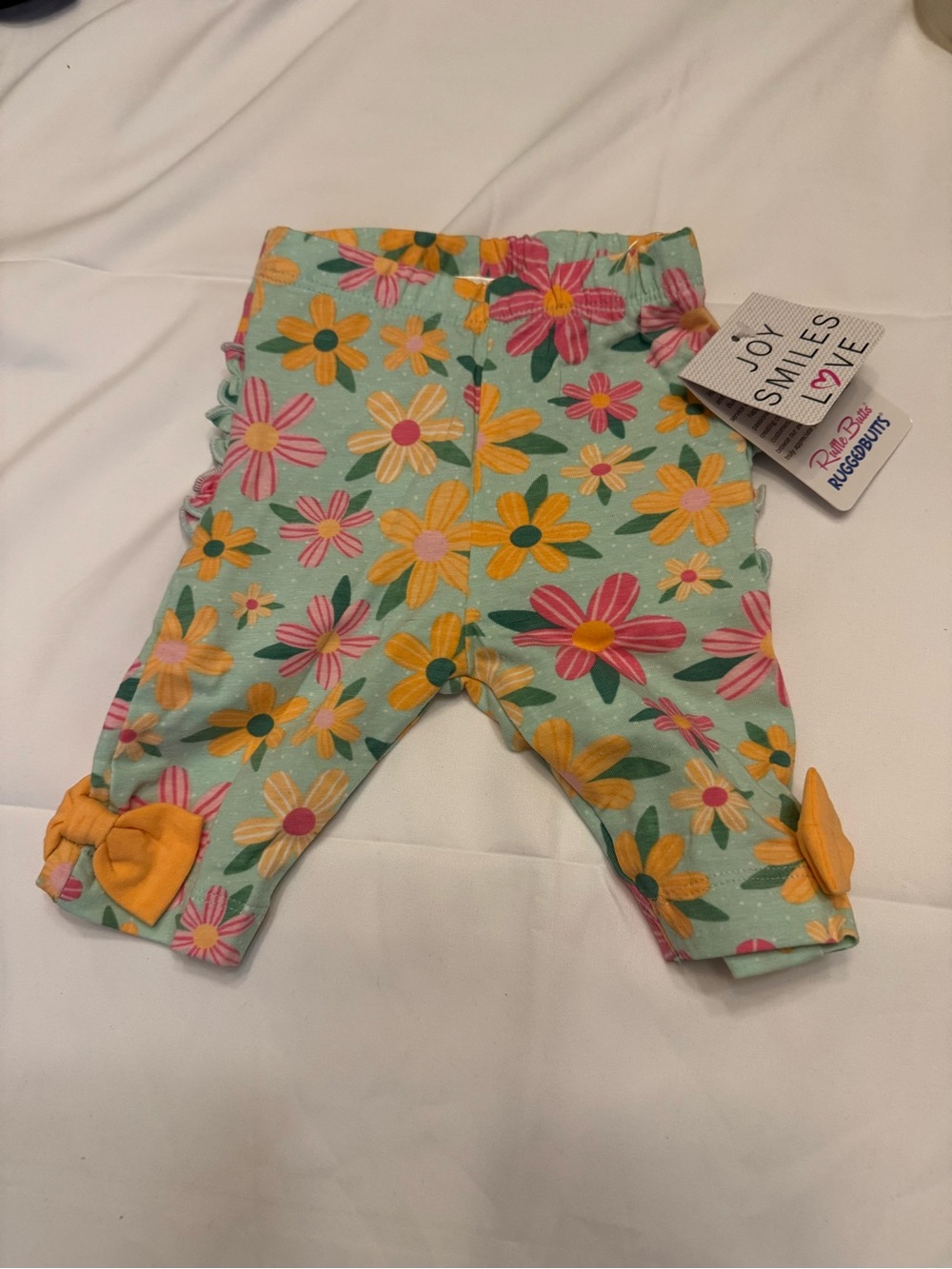 RuffleButts Spring Fling Capri Leggings NWT